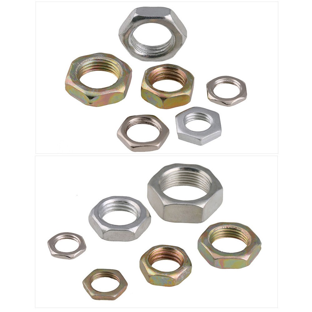 M7 - M16 Fine Pitch Thread Hex Thin Half Lock Nuts Hex jam Nut Zinc Plated Steel