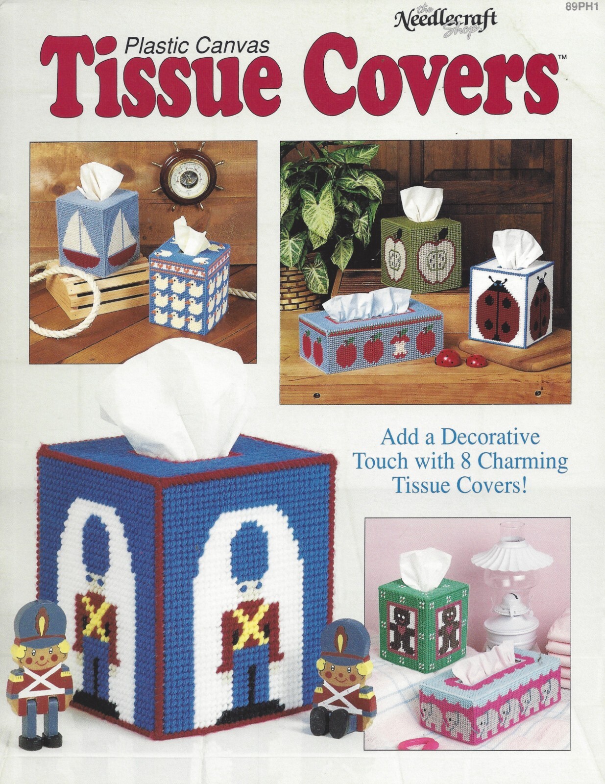 Plastic Canvas Tissue Covers ~ The Needlecraft Shop - 8 Styles Leaflet