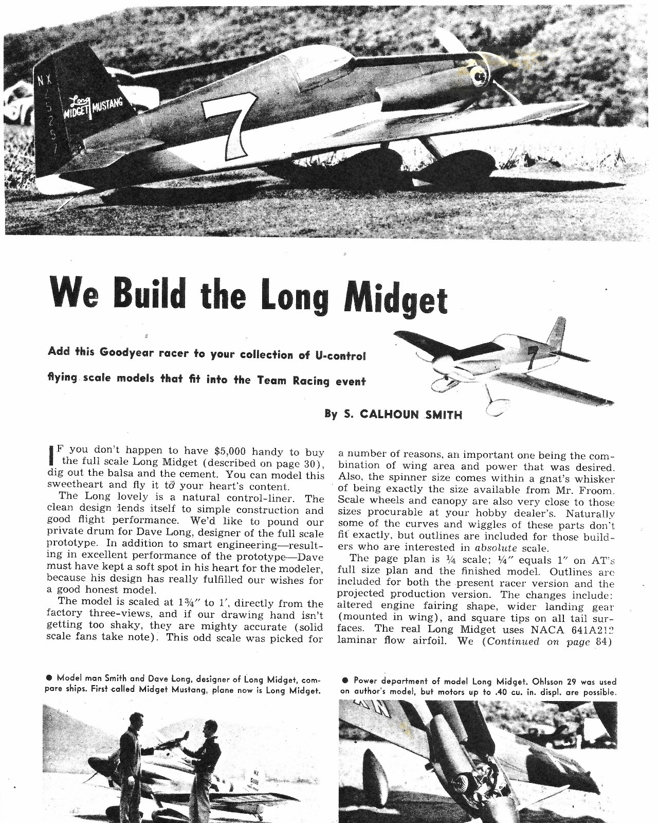 SWEE PEA & MIDGET MUSTANG PLANS + BUILDING ARTICLES for BOTH UC Model Airplanes