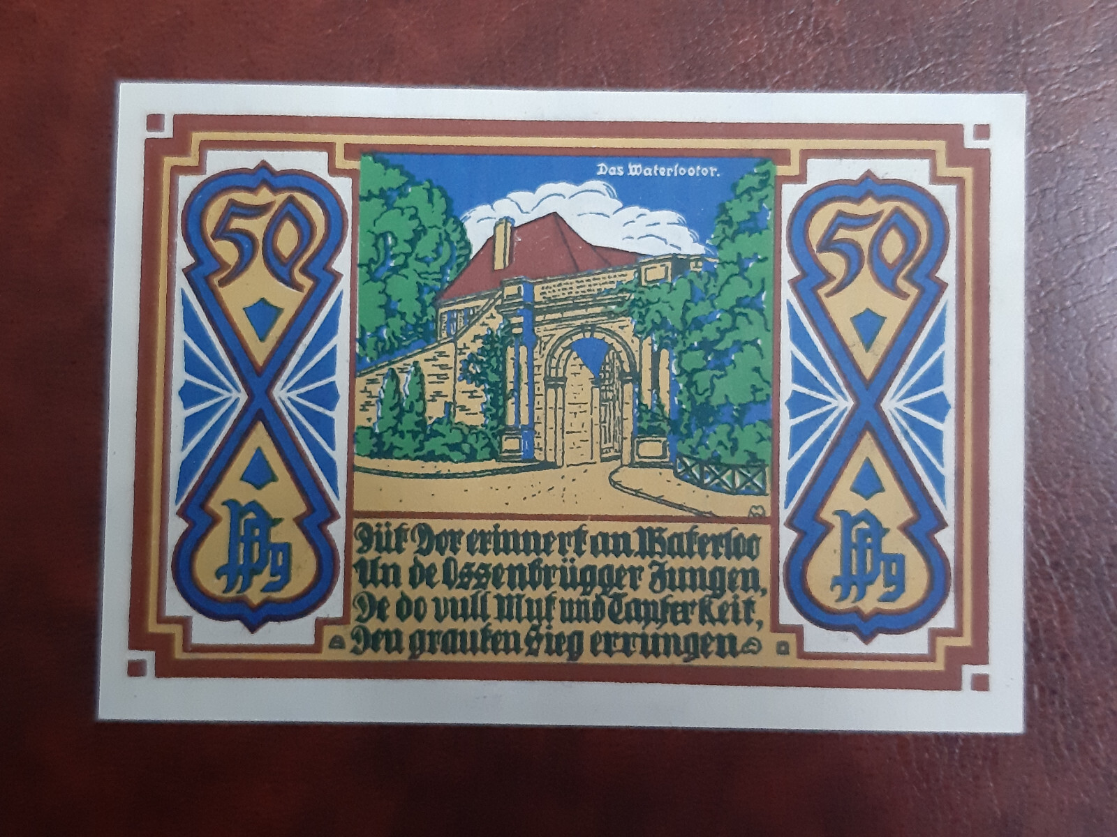 OSNABRÜCK NOTGELD 50 PFENNIG 1921 EMERGENCY MONEY GERMANY BANKNOTE (20246)