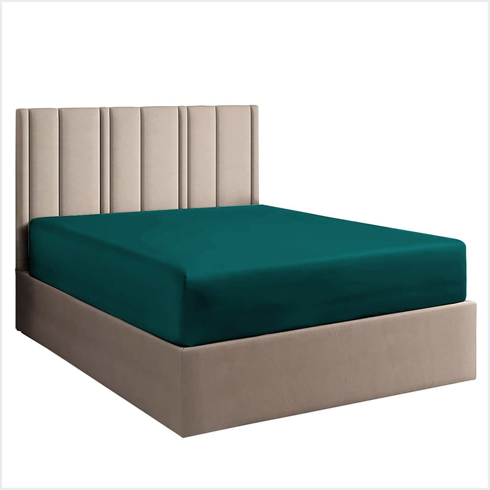 Extra Deep Pocket 6 PCs Sheet Set 1000 Count 100% Cotton Teal Solid