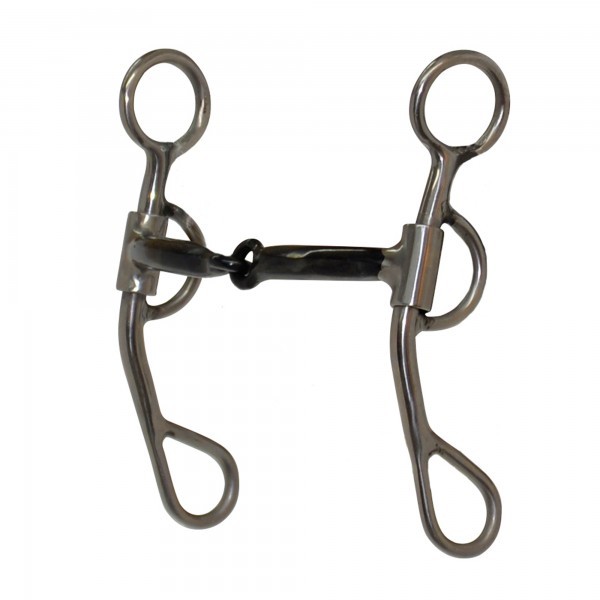 Reinsman Diamond R 7/16" Argentine Smooth Sweet Iron Snaffle Bit 5" Short Shank