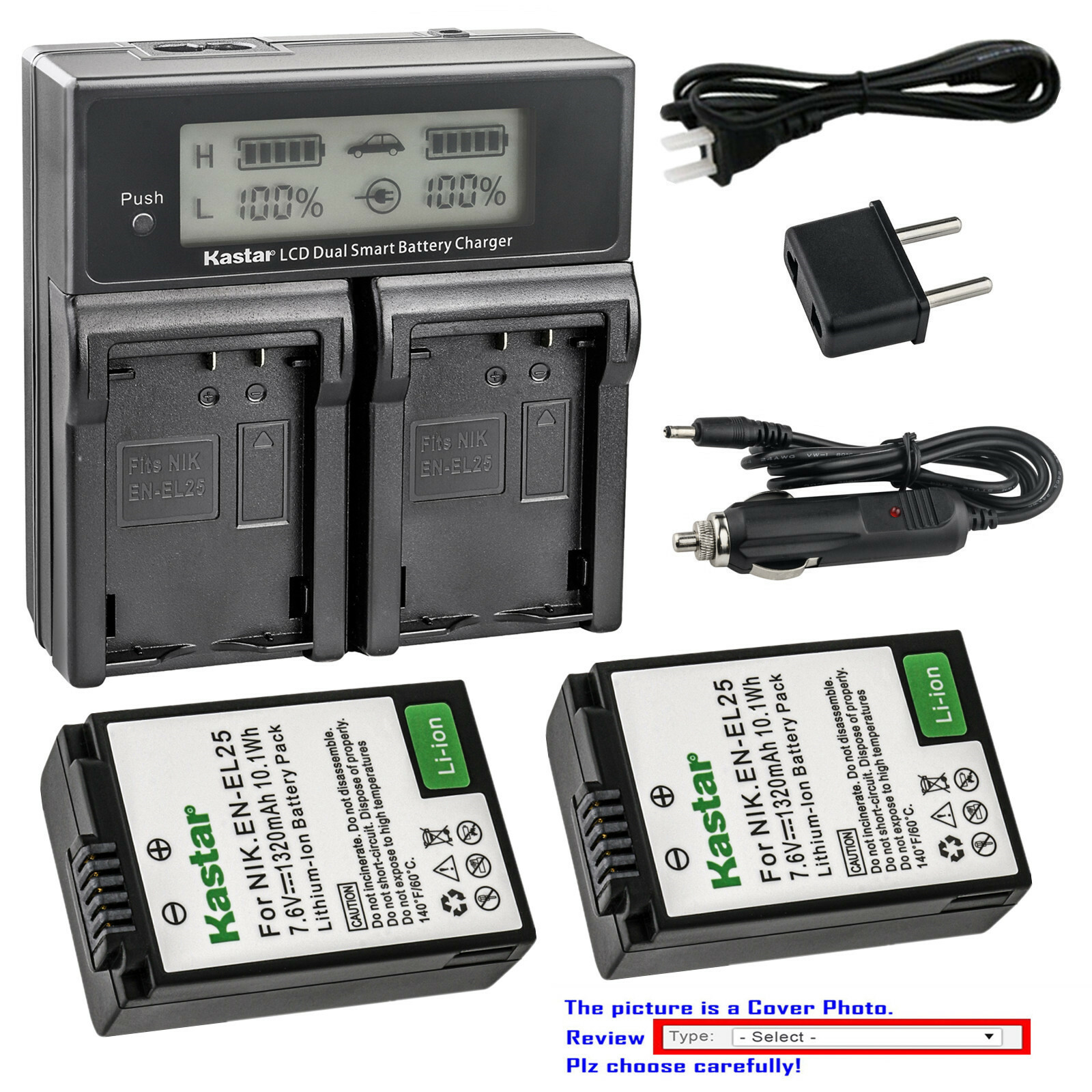 Kastar Battery Fast Charger for Nikon Z 30 Mirrorless Camera, Z30 Creator Ready