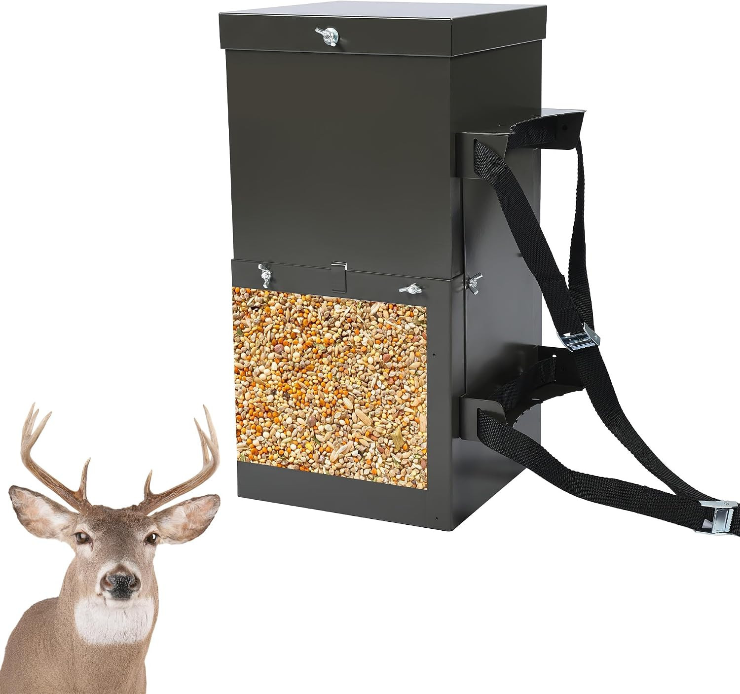Kojem Deer Block Feeder Hanging Feeder Holds Salt, Mineral Supplement Feed | Blo
