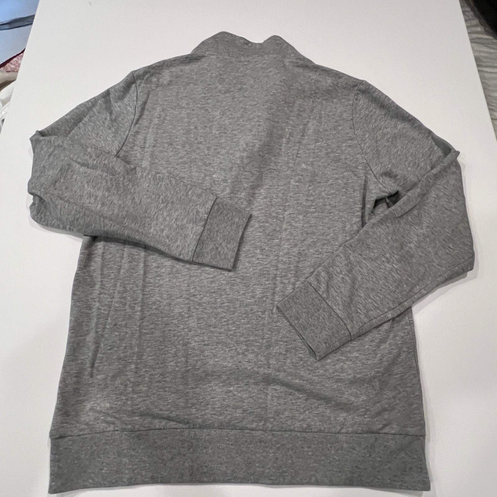 Criquet Mens Quarter Zip Pullover Heather Gray Chest Pocket Modal Blend Medium