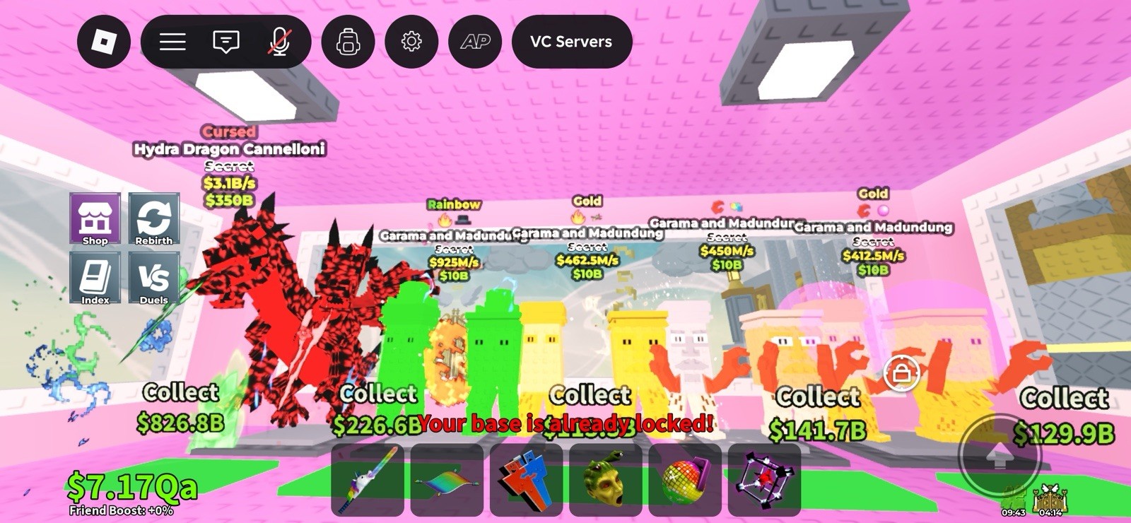 VC Servers Cursed Rainbow Gold Secret Game Item Asset