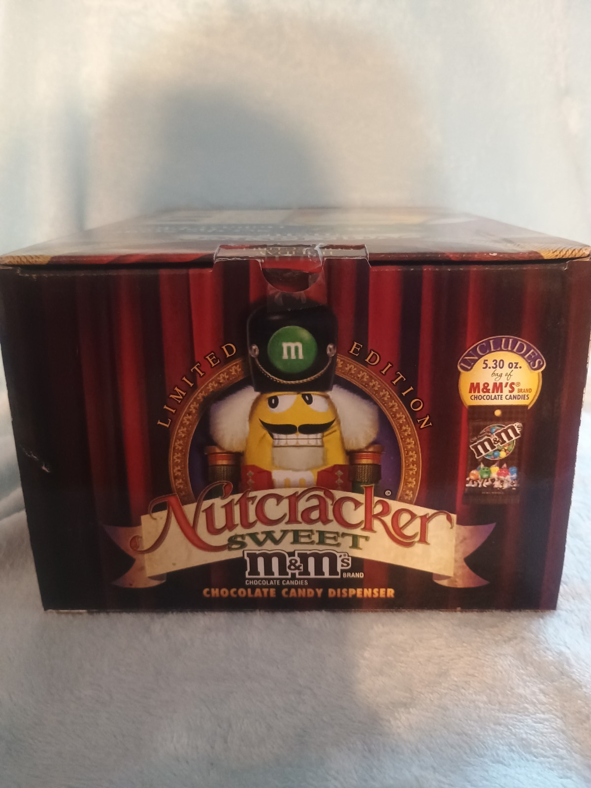 M&M Candy Nutcracker Yellow Can Dispenser With No Candy