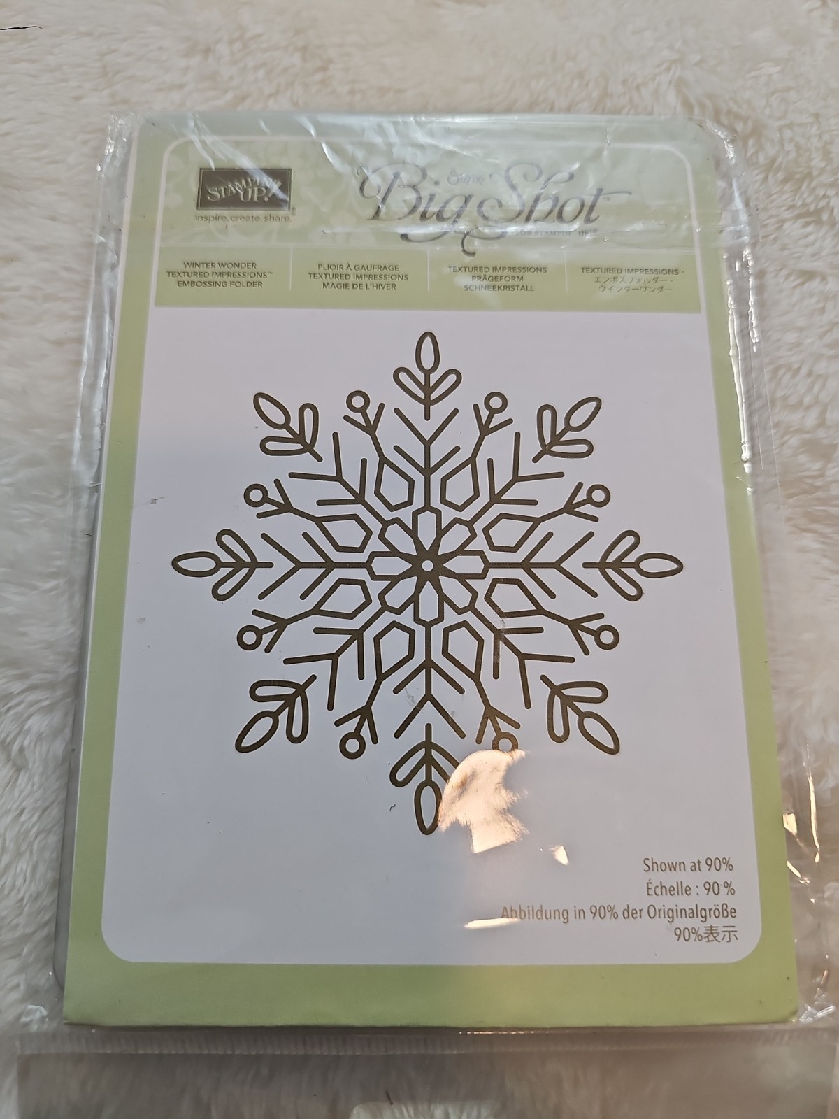 Stampin Up! • Sizzix Big Shot WINTER WONDER TEXTURE IMPRESSION Embossing Folder