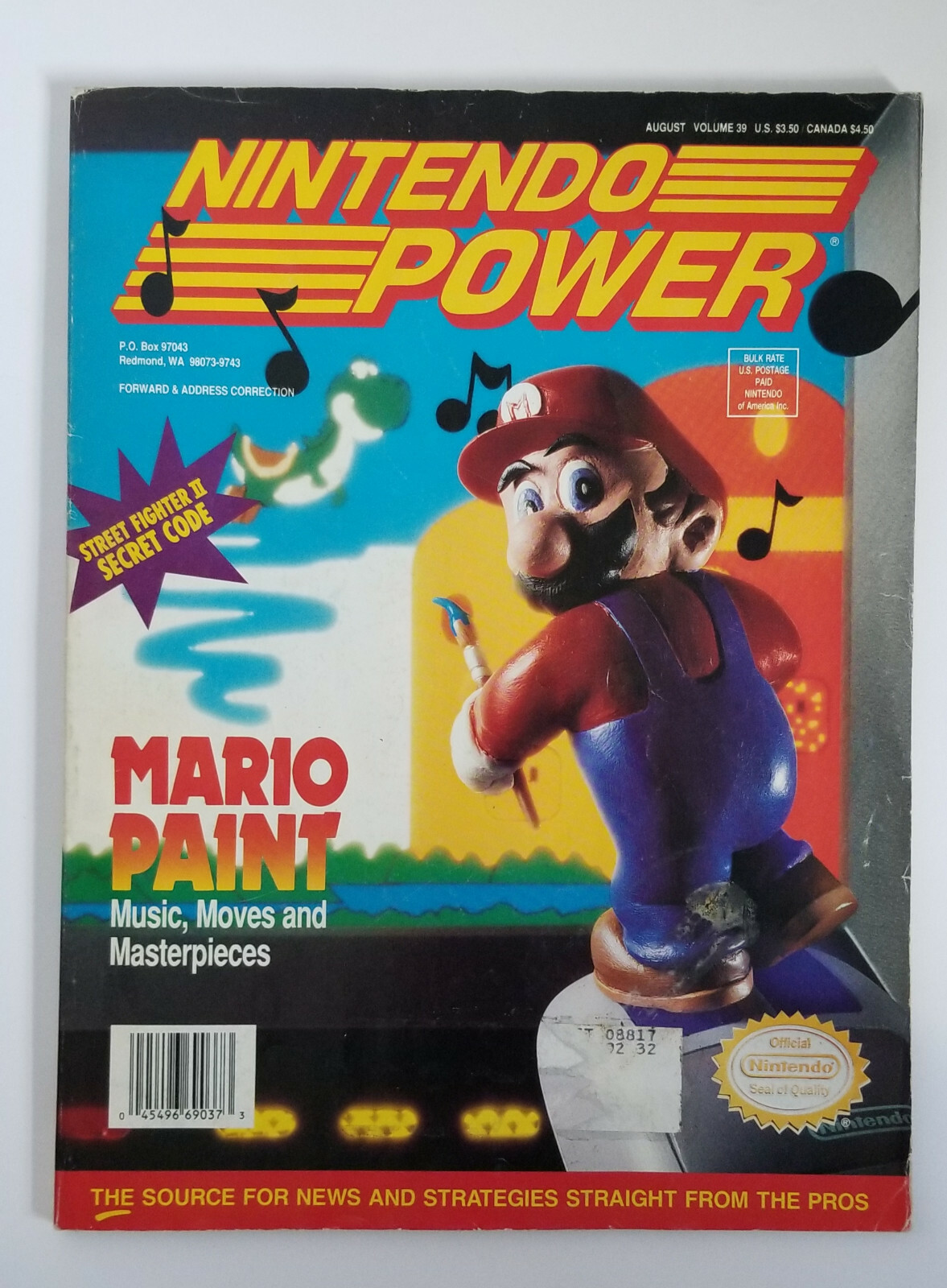 Nintendo Power Magazine Volume #39 Mario Paint - With Felix Poster
