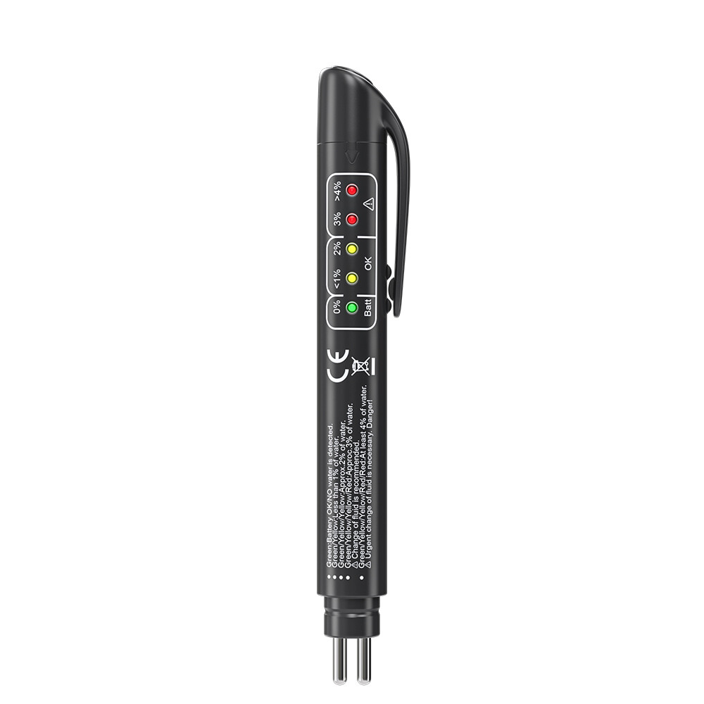 For DOT3/DOT4 Auto Liquid testing Brake Fluid Tester Pen 5 LED Indicator Display