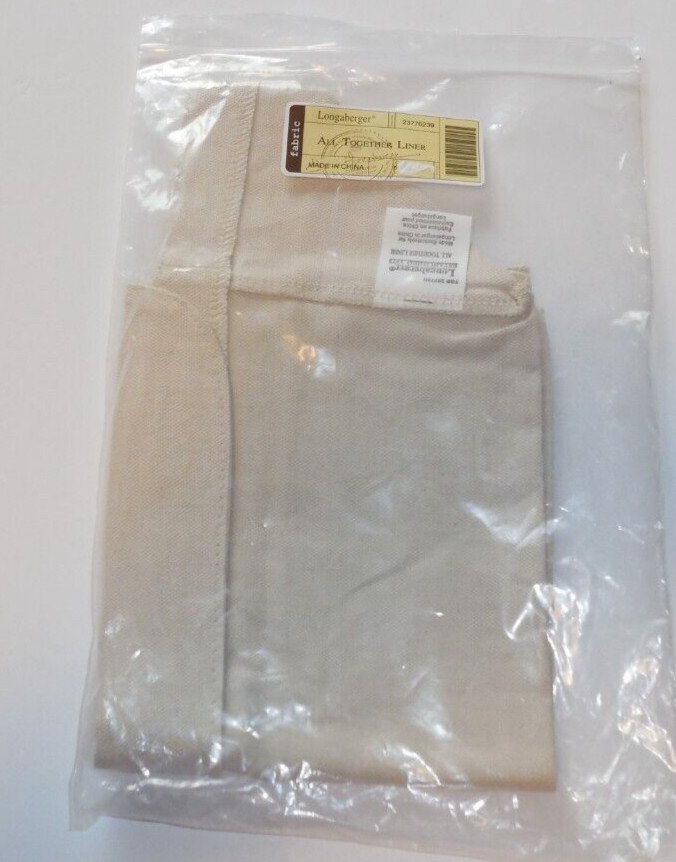 Longaberger Liner Only For All Together Basket Flax Beige New  23776239