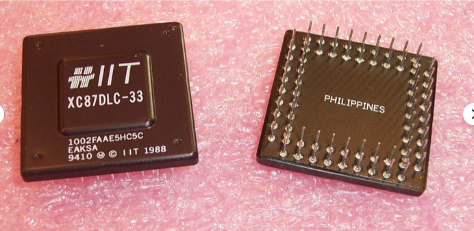 QTY (2) XC87DLC-33 IIT 68 PIN PGA PACKAGE 32 bit 33 MHz MICROPROCESSOR NOS