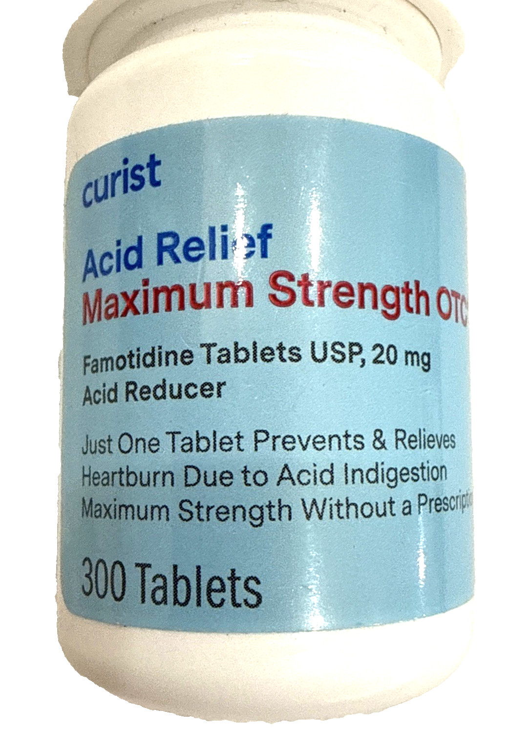 Acid Relief Max Strength OTC New 20 mg 300 Tablets Exp 03/27