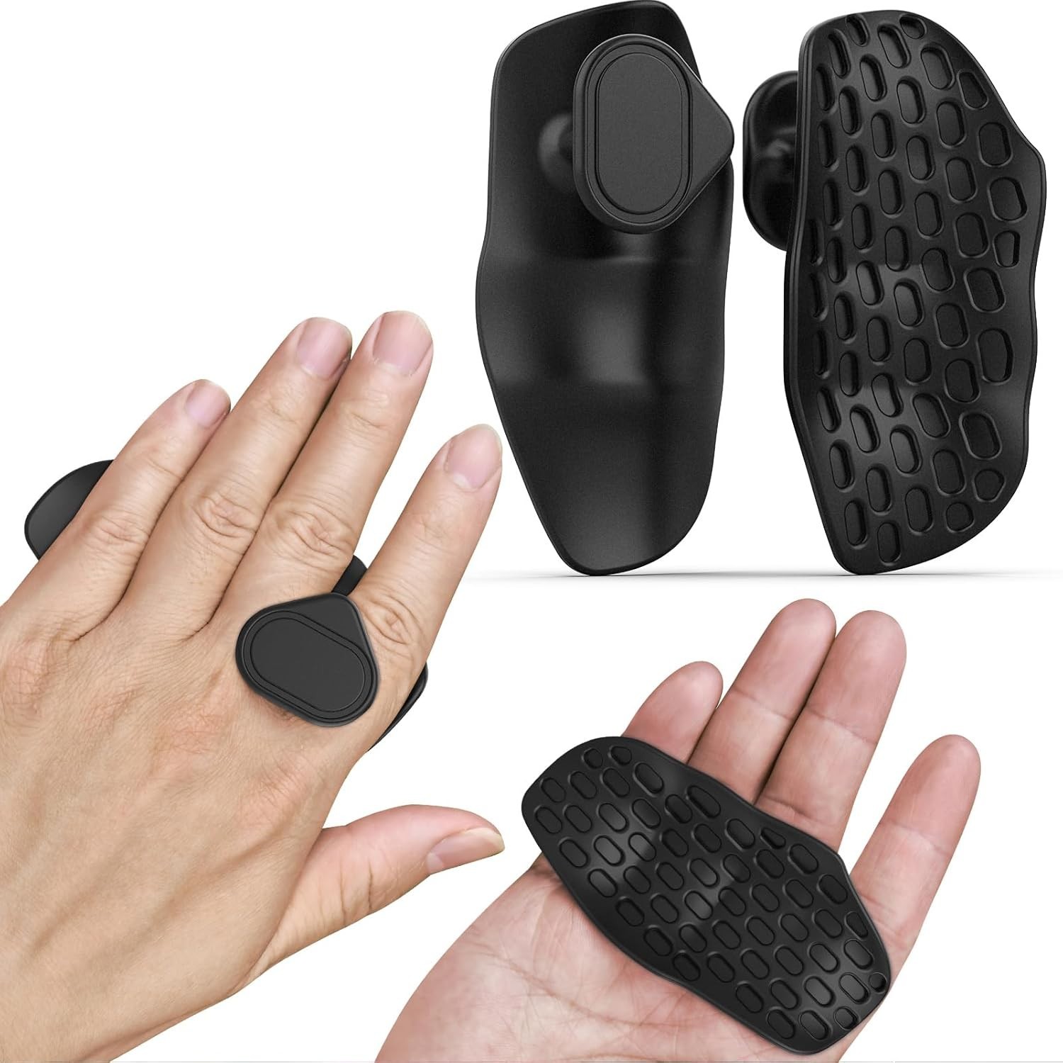 Guantes de gimnasio de goma sin dedos para entrenamiento agarre para entrenamien