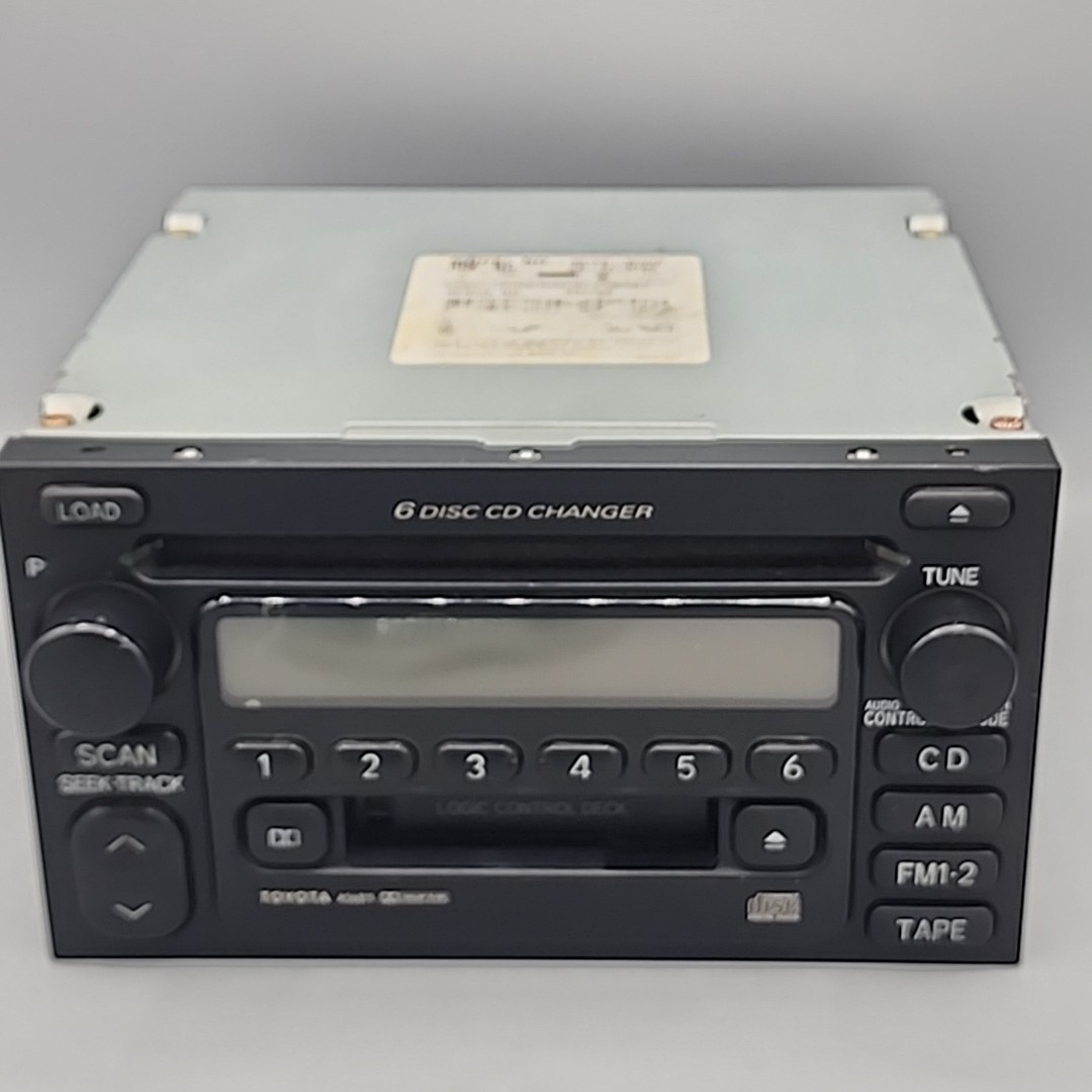 Toyota OEM Car 6 CD Player AM/FM Cassette Player A56811, 86120-0C040 Untested