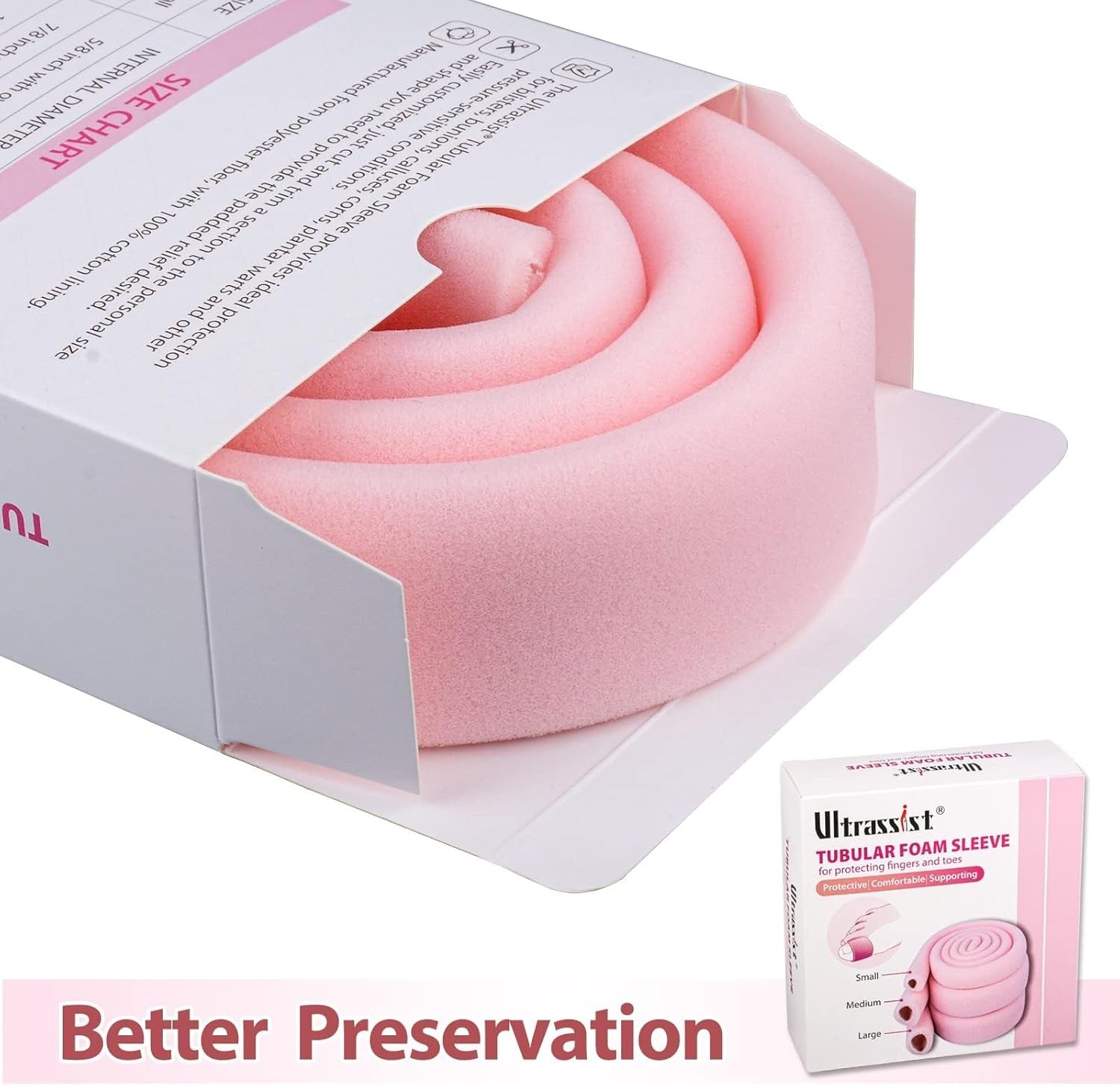 Toe Sleeve with Overlap Large Size 1" Inner Diameter 36" Roll Sponge Protector