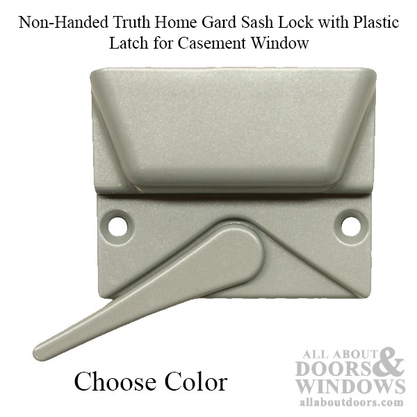 Truth Home Gard Casement Sash Lock, Plastic Latch, Non-Handed - Choose Color