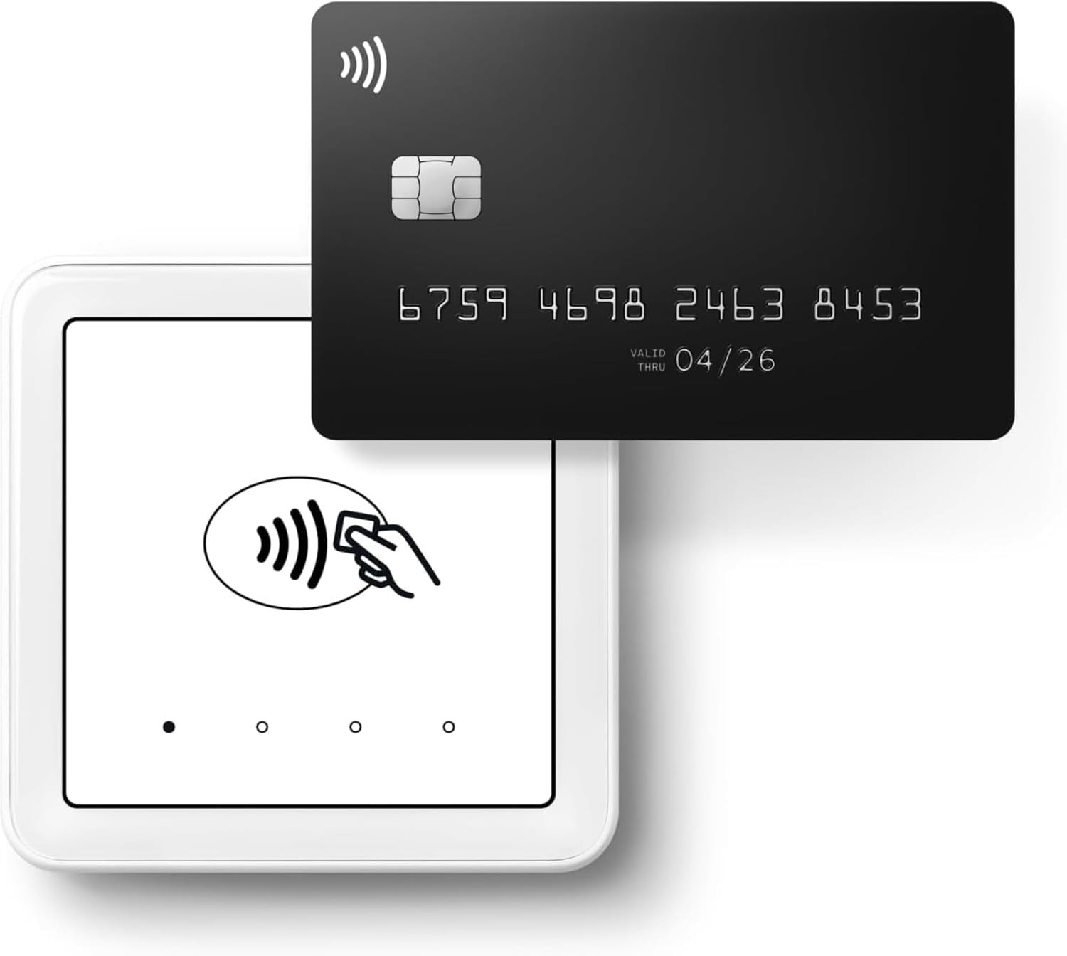 Credit Card Payment Card Reader with Touch Screen and Charging Station, Portable