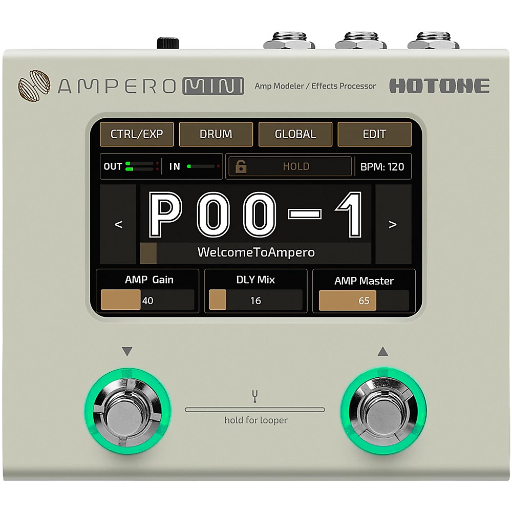 Hotone Audio Ampero Mini Amp Modeler & Effects Processor  Vanilla Refurbished