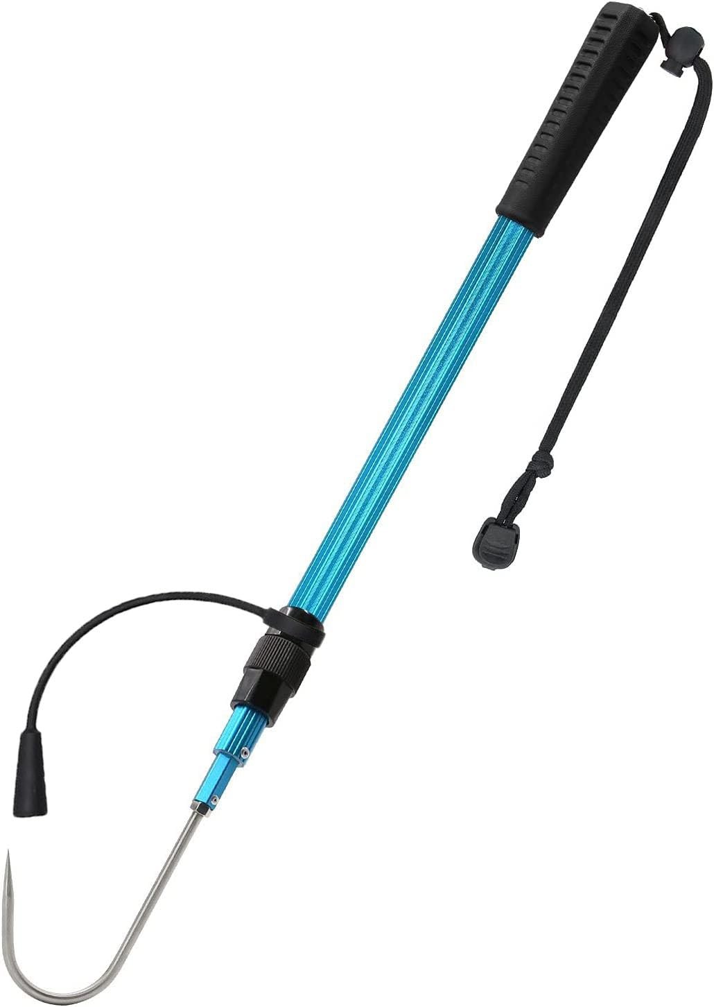 SANLIKE Telescopic Fish Gaff with 47.2 IN, BLUE Expansion length IN blue