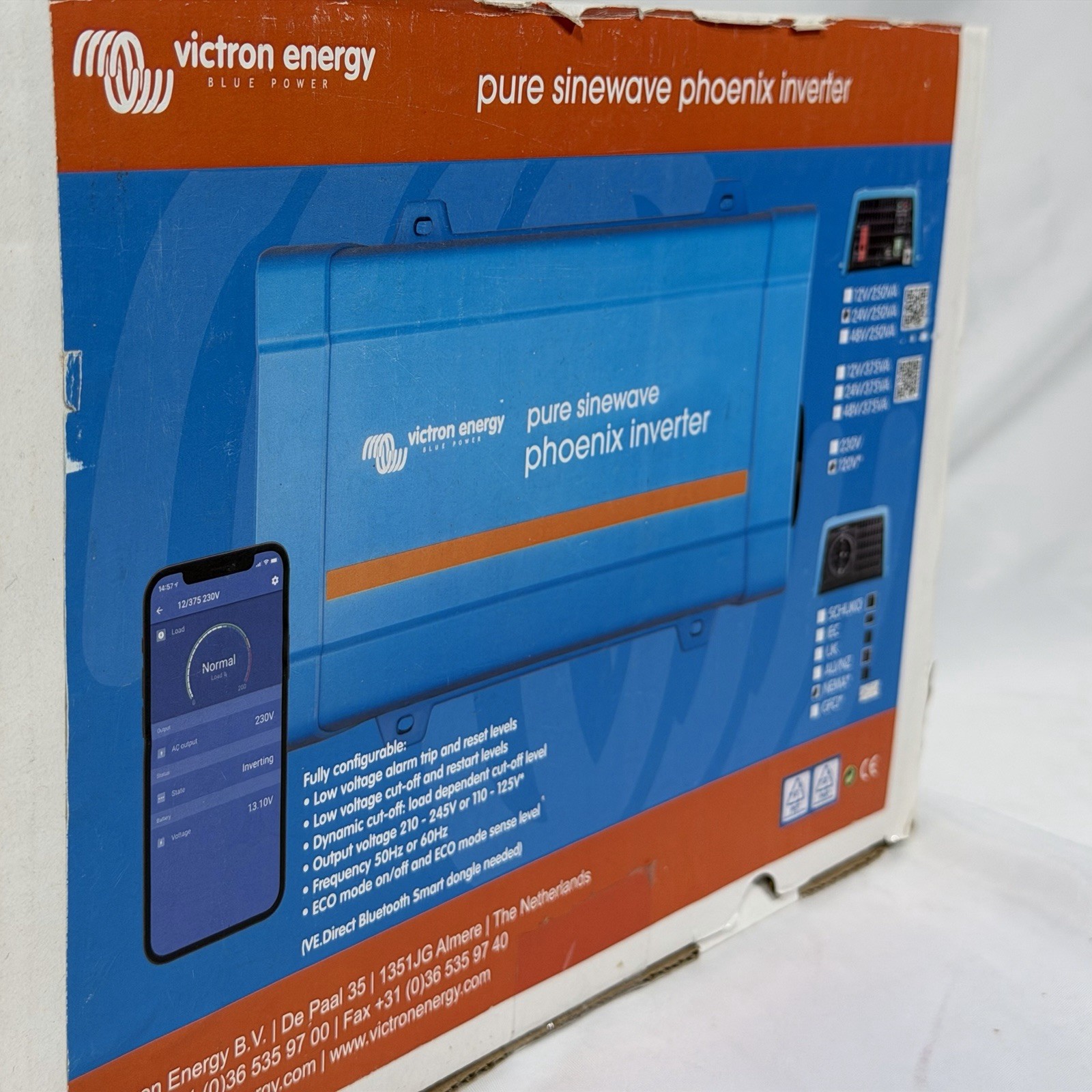 New OEM Victron Energy Phoenix Inverter 24V/250VA 120V VE. Direct NEMA