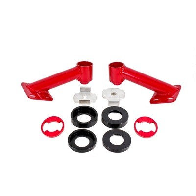 BMR Suspension CB005R, Kit Cradle Bushing Lockout Rear Subframe Tubular Red