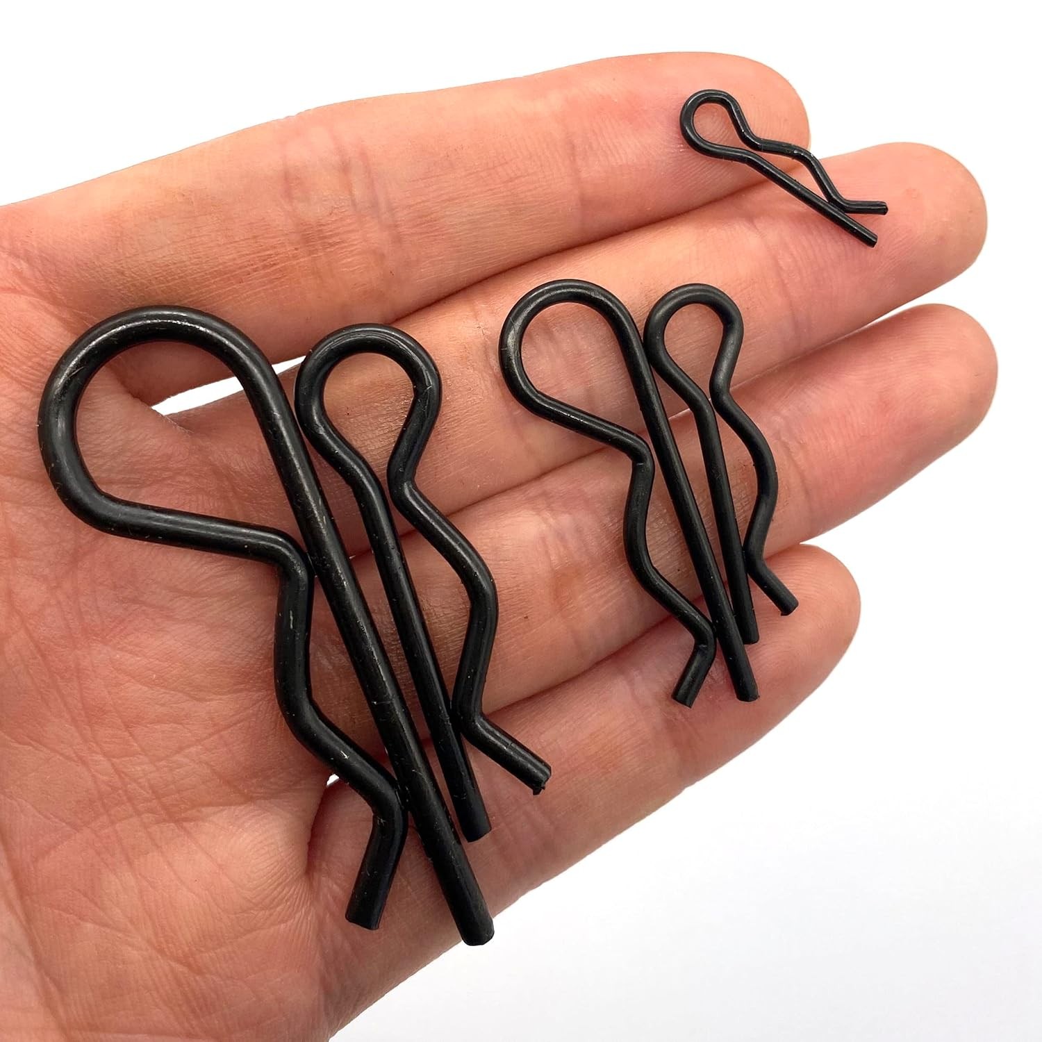 38 Pcs Hitch Pin Clip R Clips Retaining Pins Tractor Black 38 pcs in 5 size