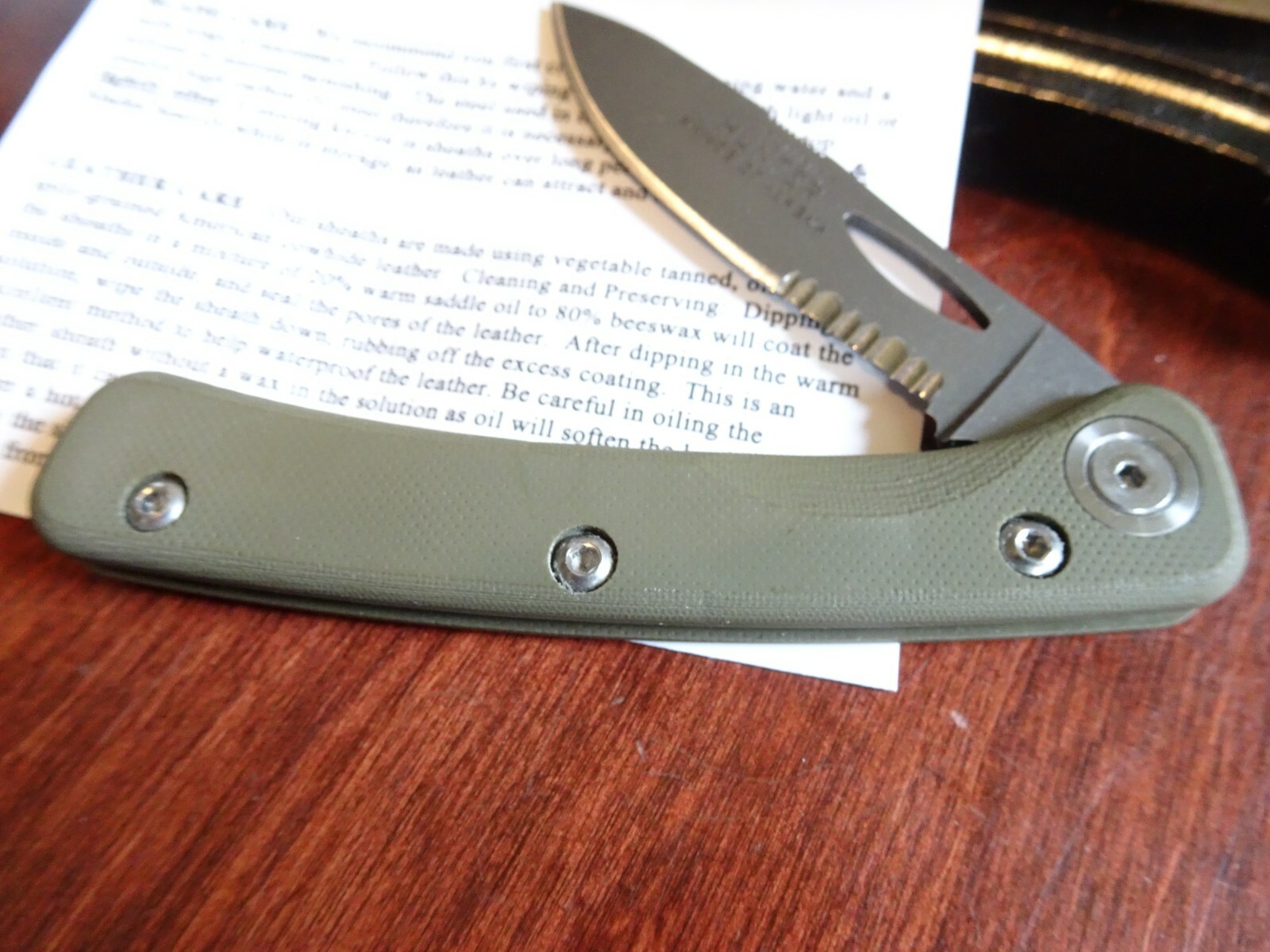 KNIVES OF ALASKA 4.18" CLOSED D2 BLADE SERRATED FEATHERLIGHT HUNTER G10   393FG
