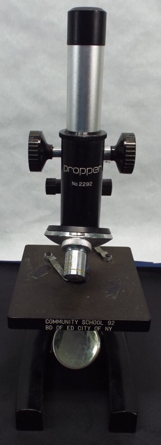 Vintage Propper Microscope No. 2292 Original NY Community School City 92