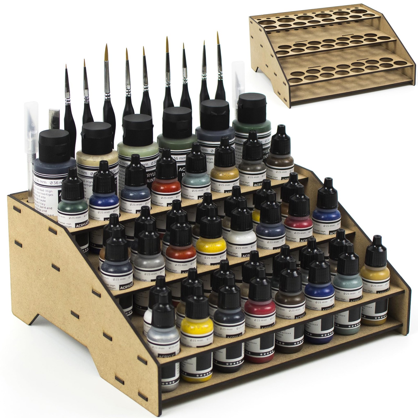 PROSCALE Paint Rack Organizer for Miniature & Model Paints Tabletop Paint Sta...