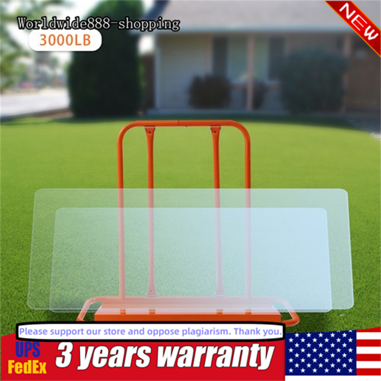 3000 lbs Drywall Sheet Cart - Plywood Panel Dolly Trolley Truck 4 Swivel Wheels