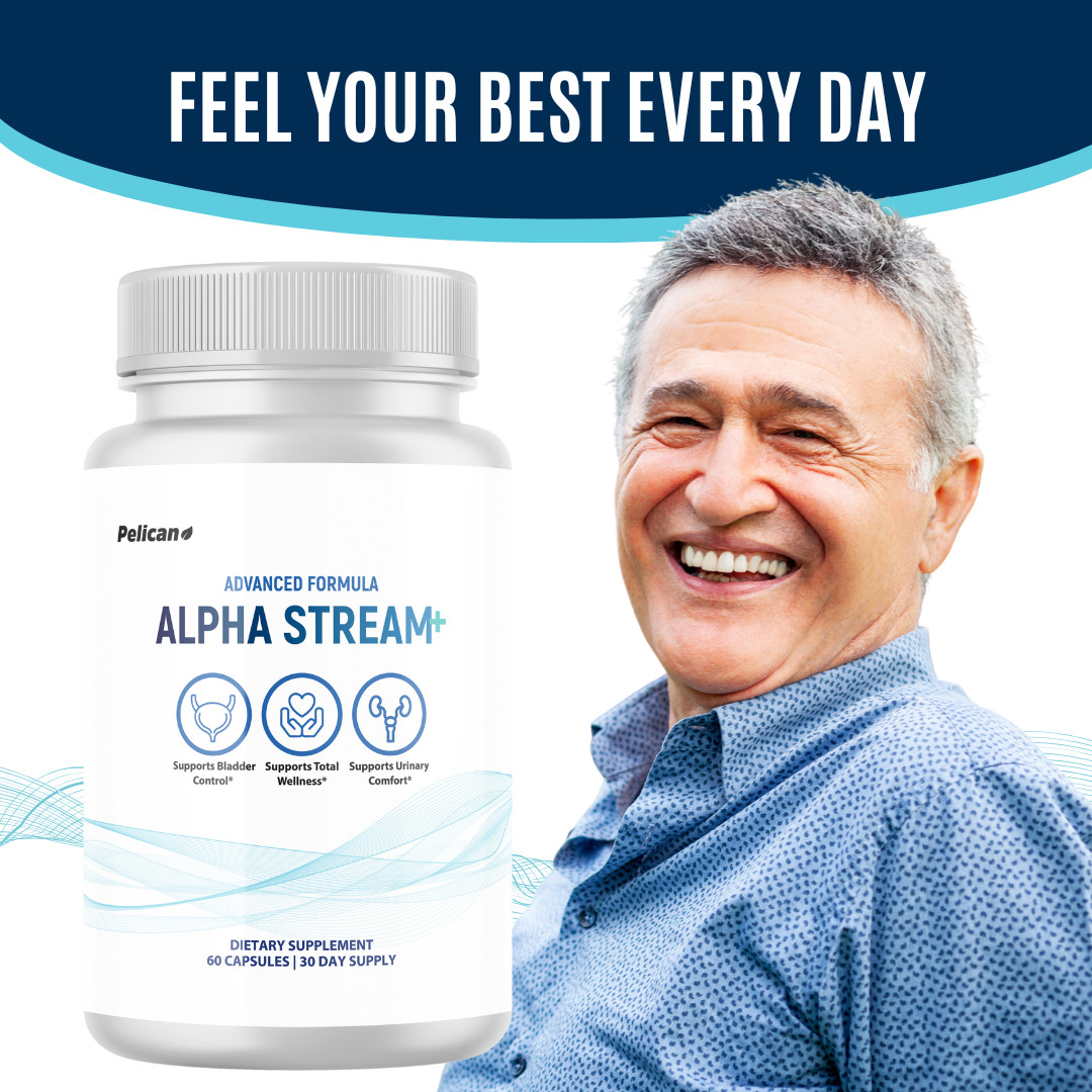 Alpha Stream + - Prostate Support- 3 Bottles- 180 Capsules