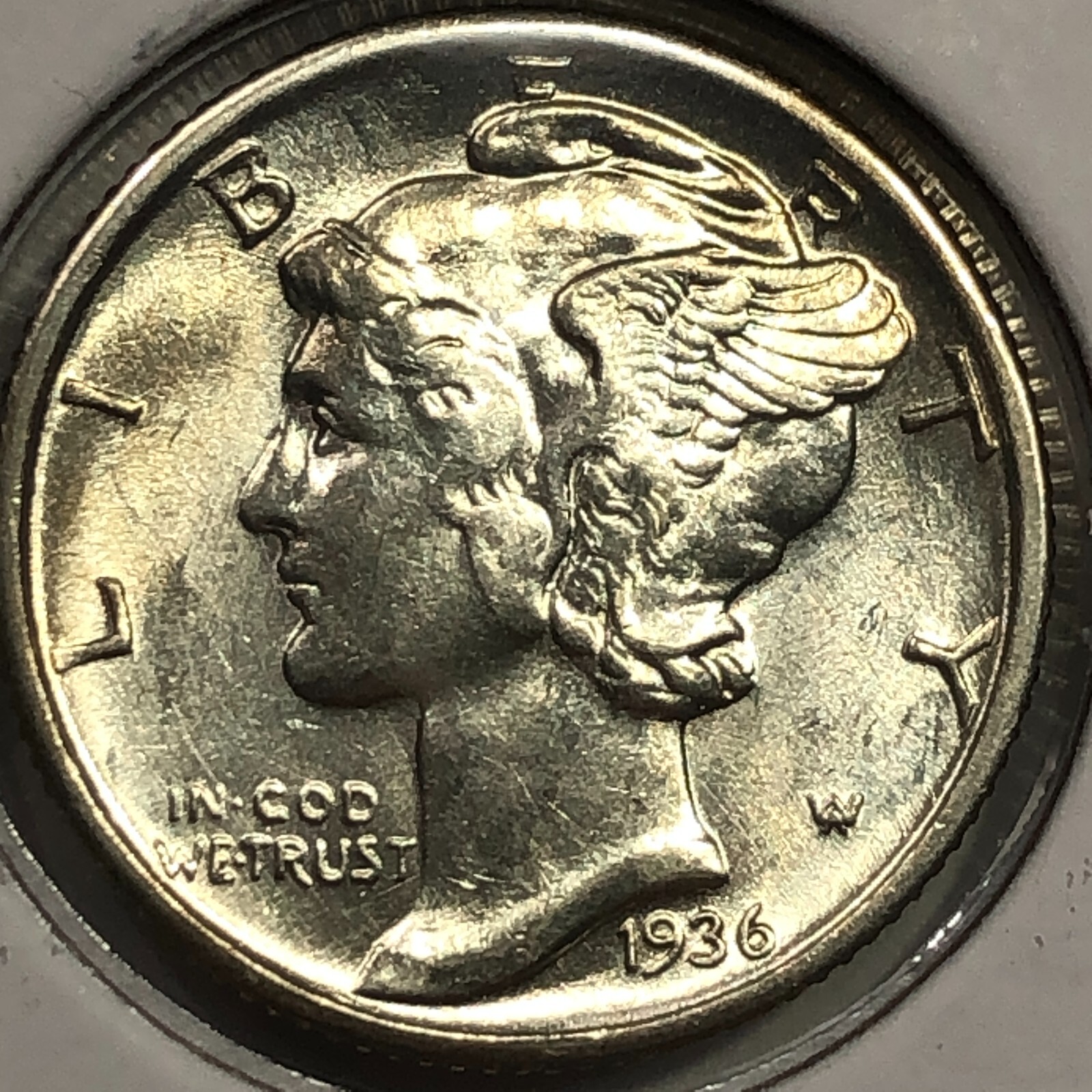 1936  Uncirculated Mercury Silver Dime - Uncirculated #19423