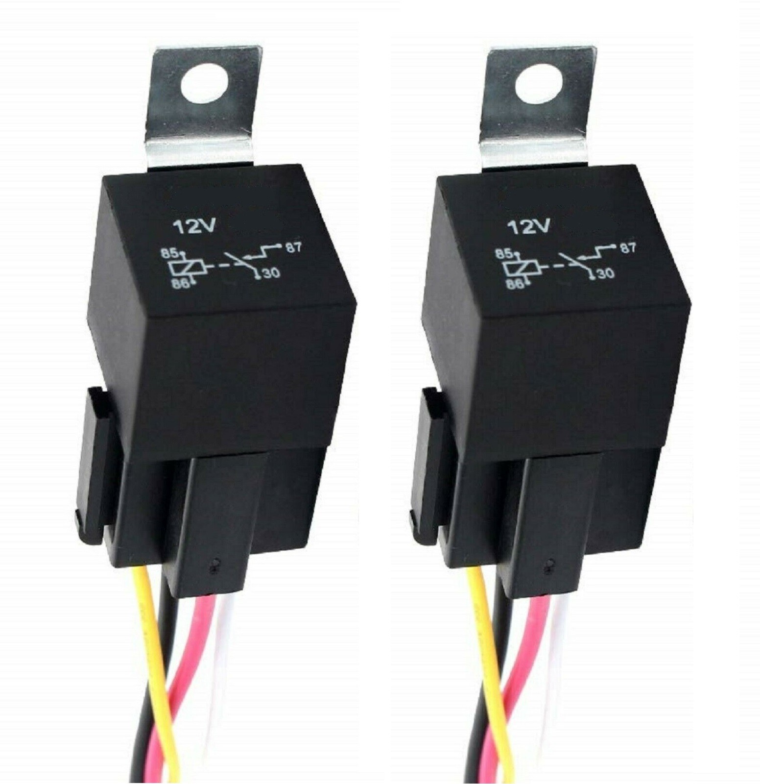 Relay Wire Harness 30A 9007 HB5 Head Light Bulb Ceramic Socket Replacement Lamp