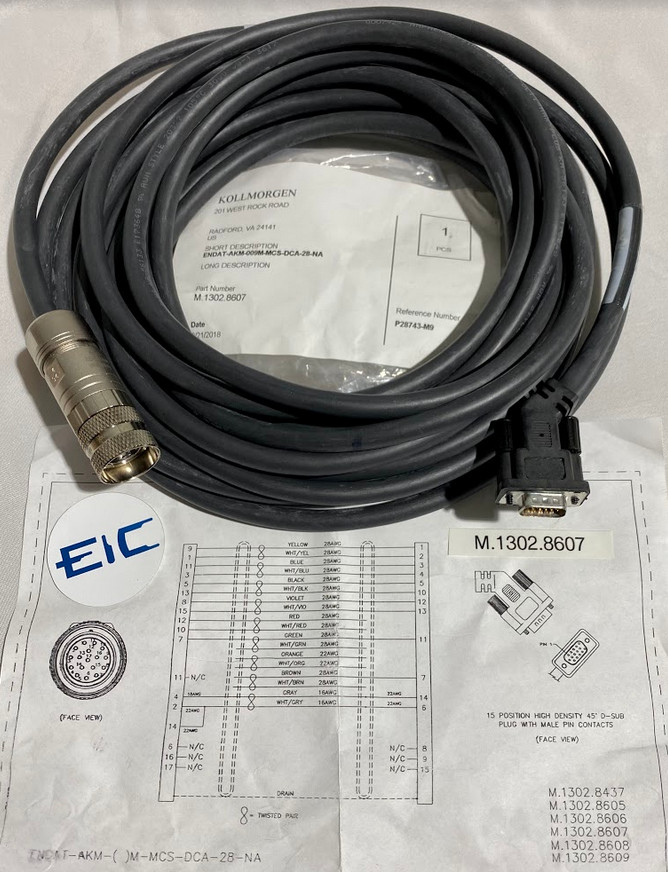 KOLLMORGEN CABLE, ENDAT-AKM-09M-MCS-DCA-28-NA / M.1302.8607