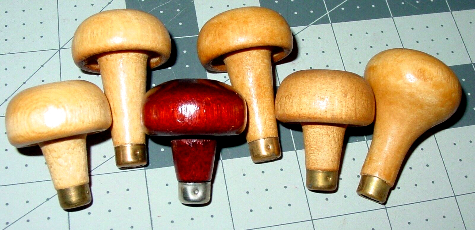 6 Vintage Wood Carving Fine Palm Tool Chisel Gouge Full Knob Handles Jeweler NOS