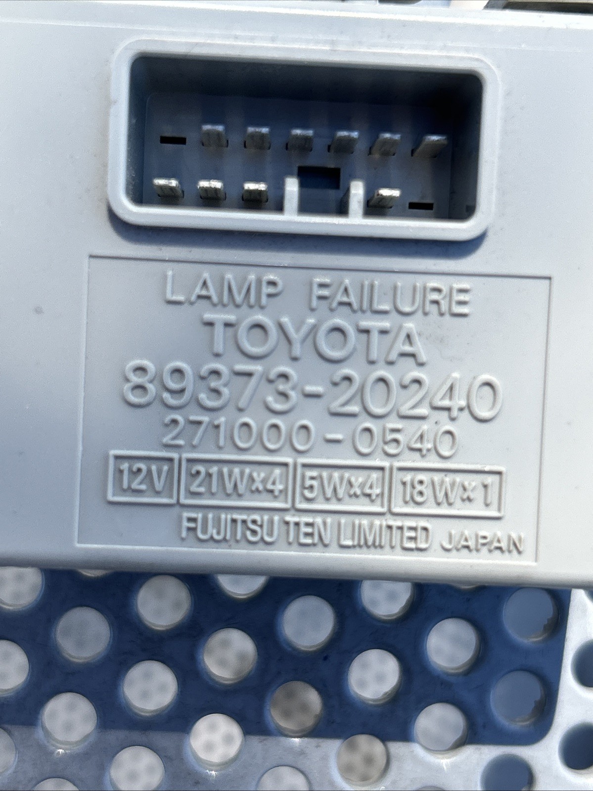 1999-2003 LEXUS RX300 LAMP FAILURE RELAY CONTROL MODULE 89373-20240 OEM