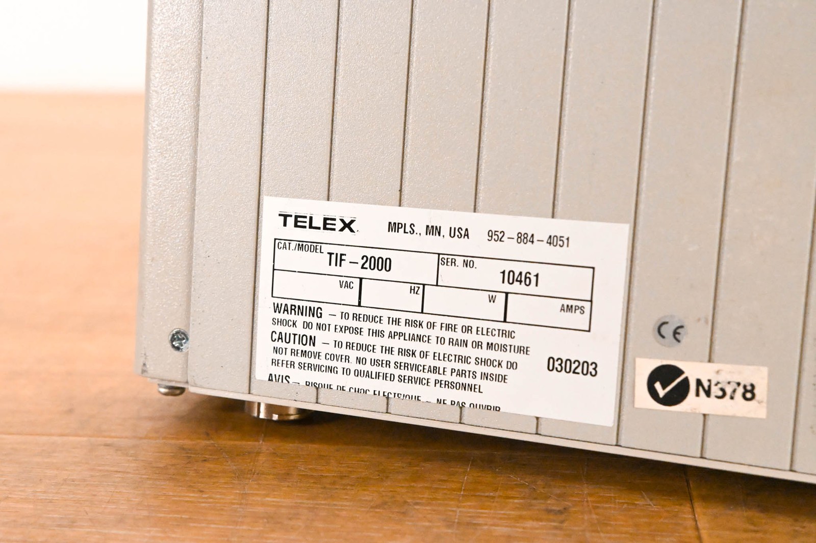 RTS TIF-2000 Single-Line Digital Telephone Interface (NO POWER SUPPLY) CG01SS2