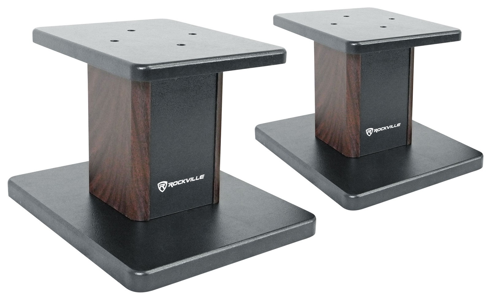 (2) 8” Dark Wood Bookshelf Speaker Stands For Energy CB-20 Bookshelf Speakers