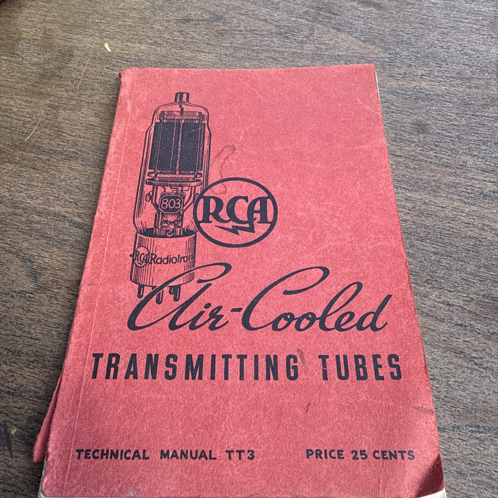 Vtg RCA AIR-COOLED TRANSMITTING TUBES Technical Manual TT3 1938