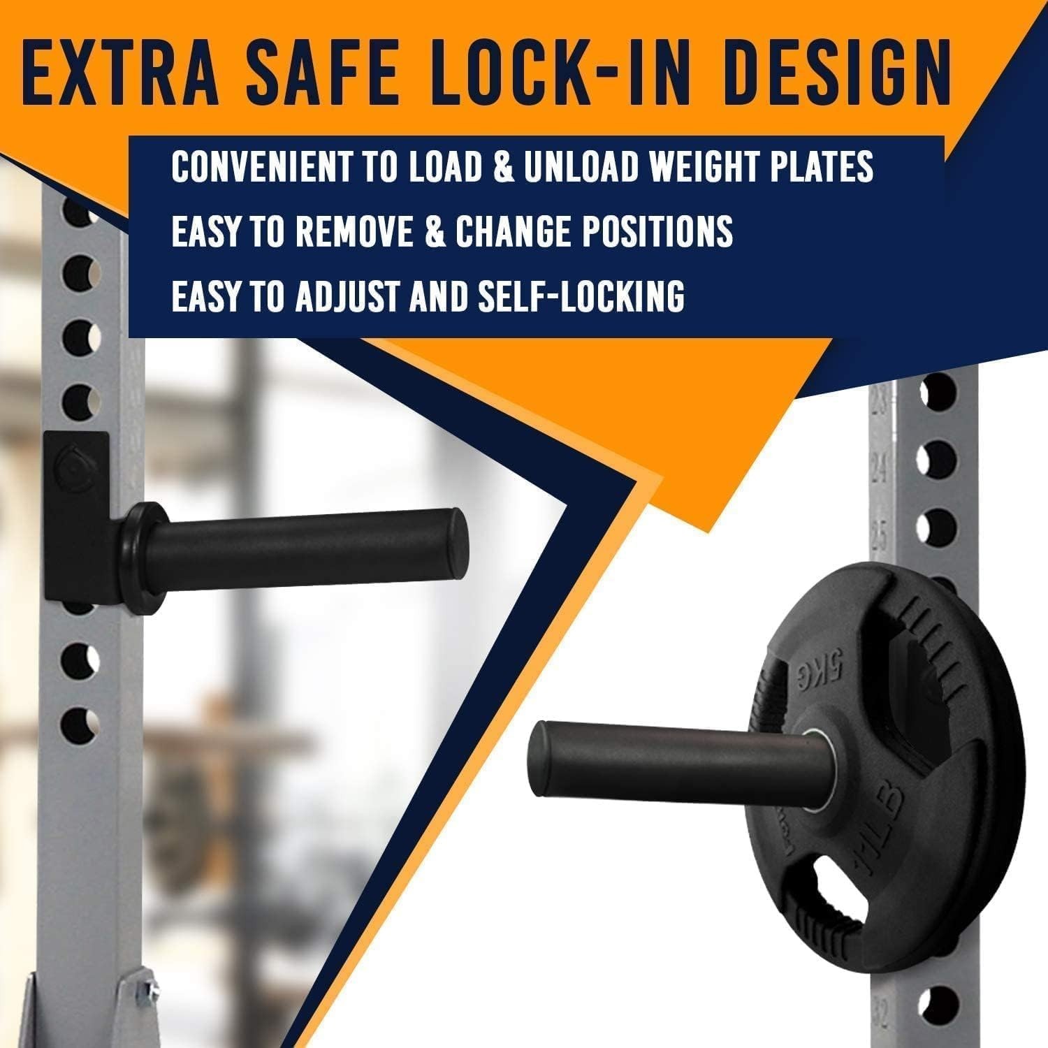 Easy Install Power Rack Plate Holder Attachment