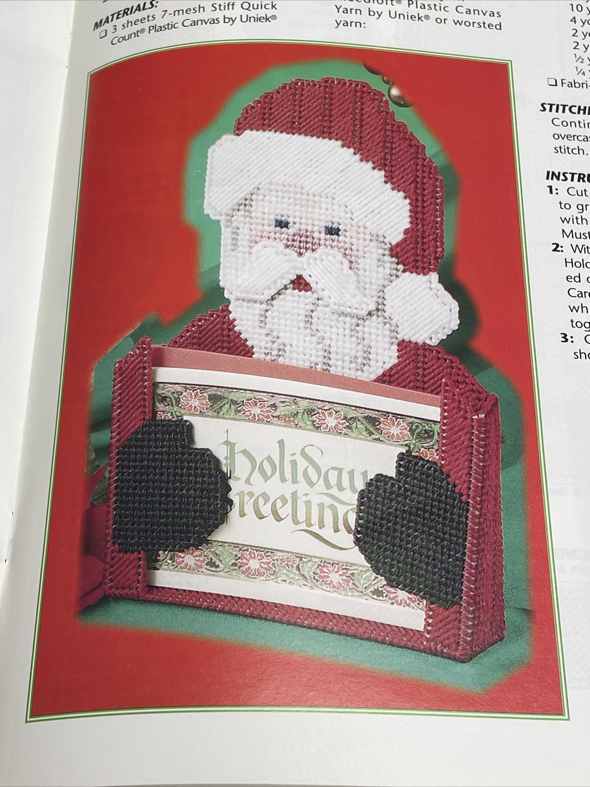 Annie's Attic Here Comes Santa 6 Designs Plastic Canvas Pattern