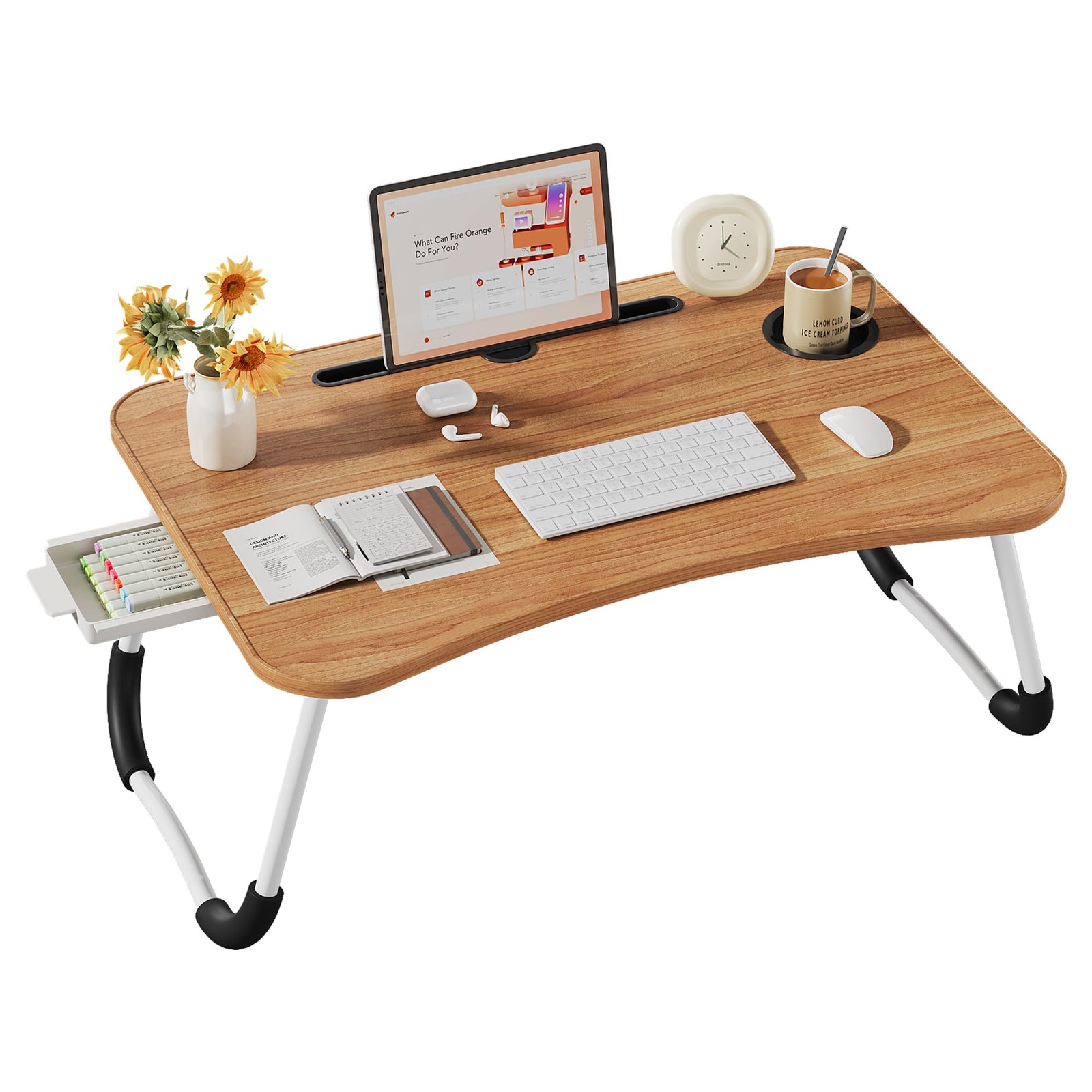 Lap Desk Bed Trays for Eating and Laptops Breakfast in Bed Tray for Sofa/Couc...