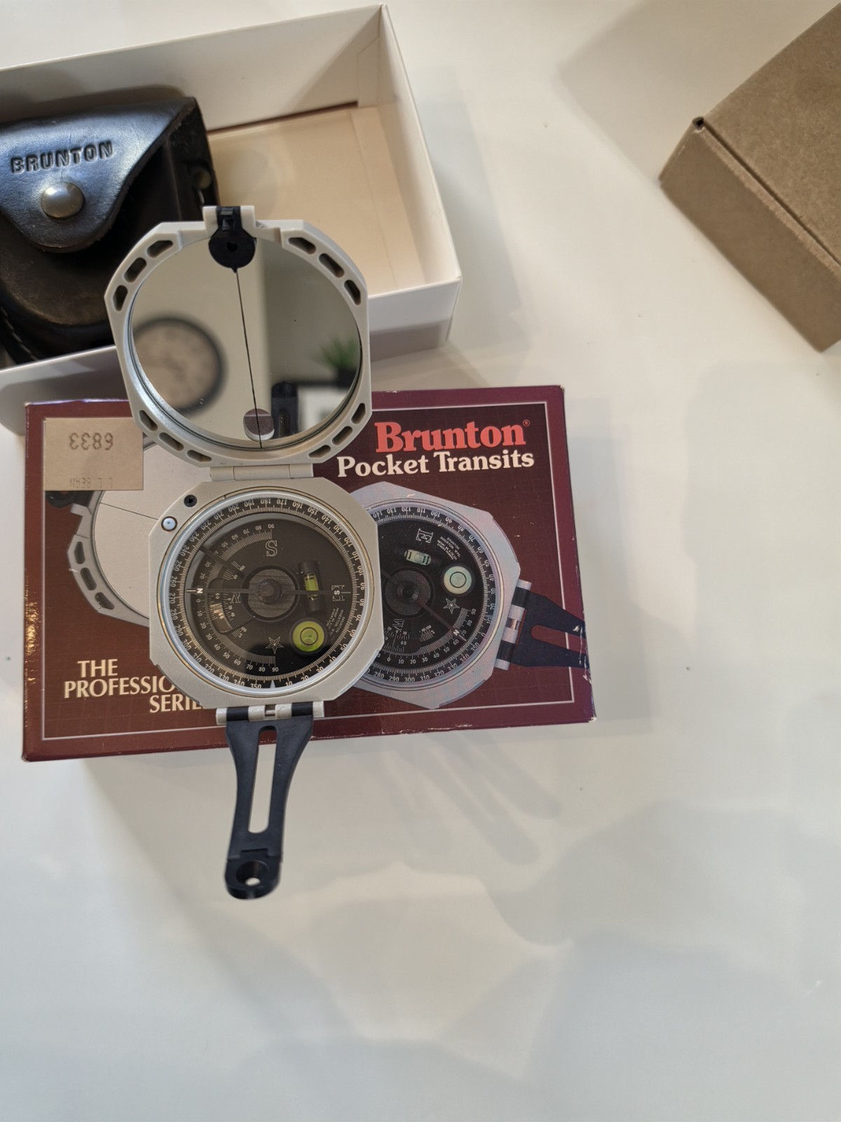 Brunton Compro Pocket Transit Compass with Leather Case
