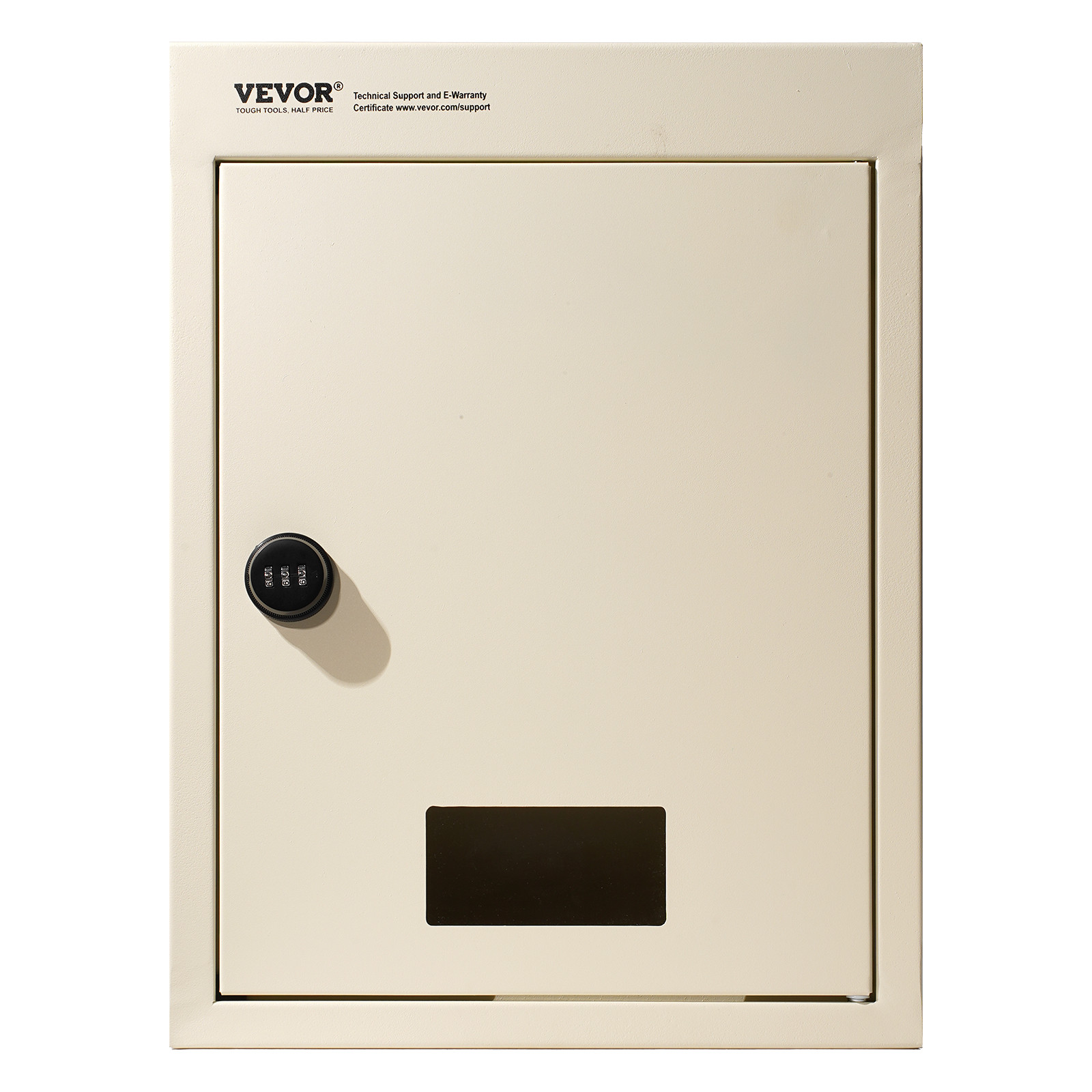 VEVOR Through The Wall Drop Box 12.5x6.3x16.9" Mailbox with Code Lock Beige