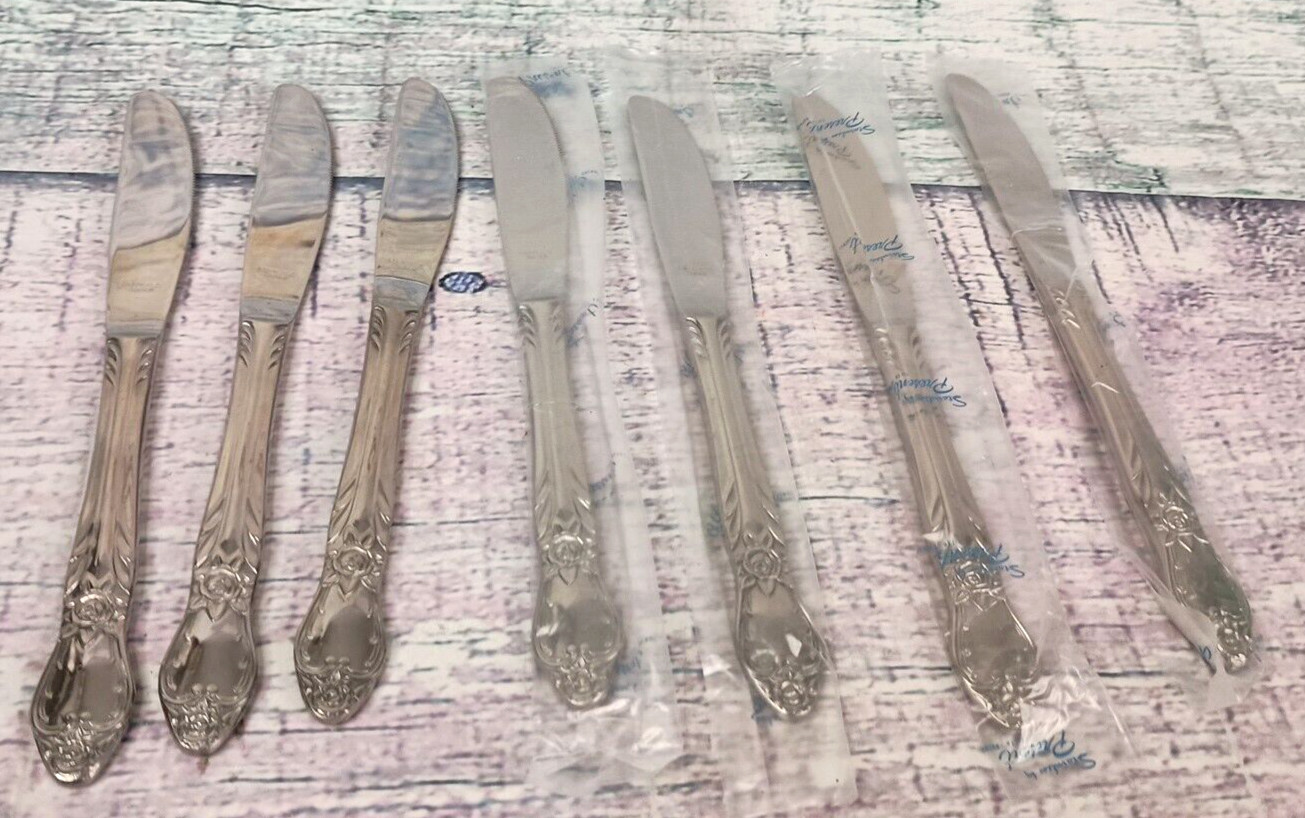ANTOINETTE PRESENT By Fifth Avenue Stainless Flatware Japan - 7 Knives Set