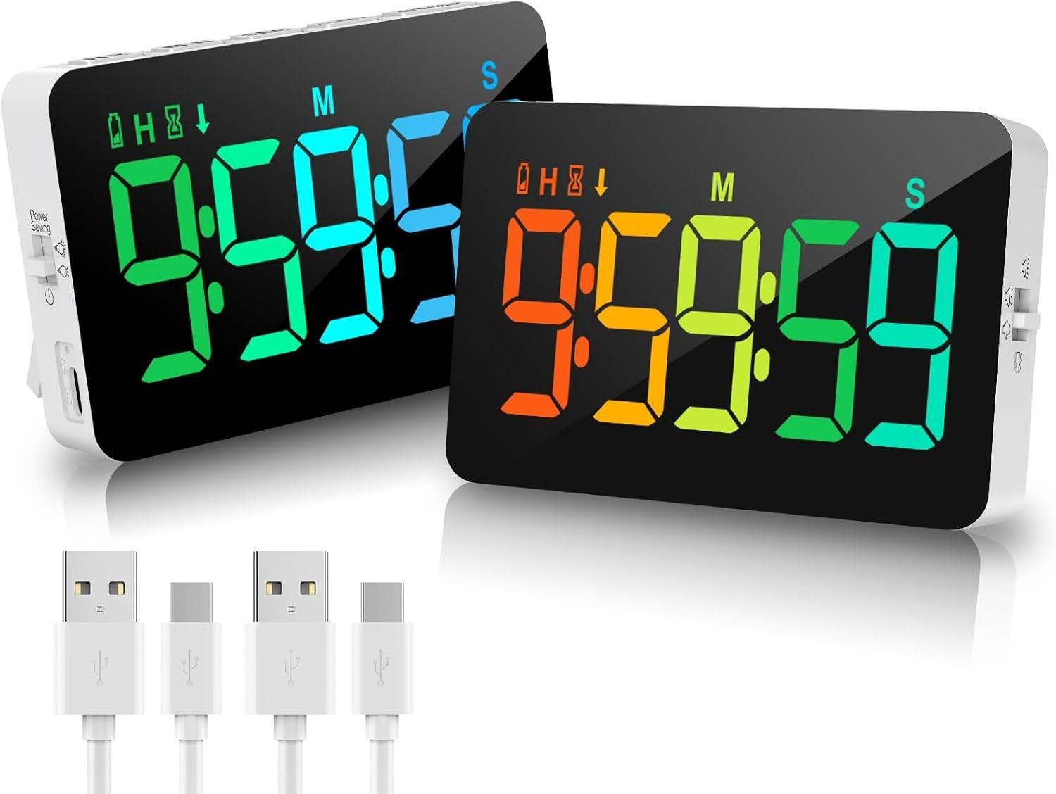 Rechargeable Digital Kitchen Timer for Cooking, Magnetic Timers with Countdown/U