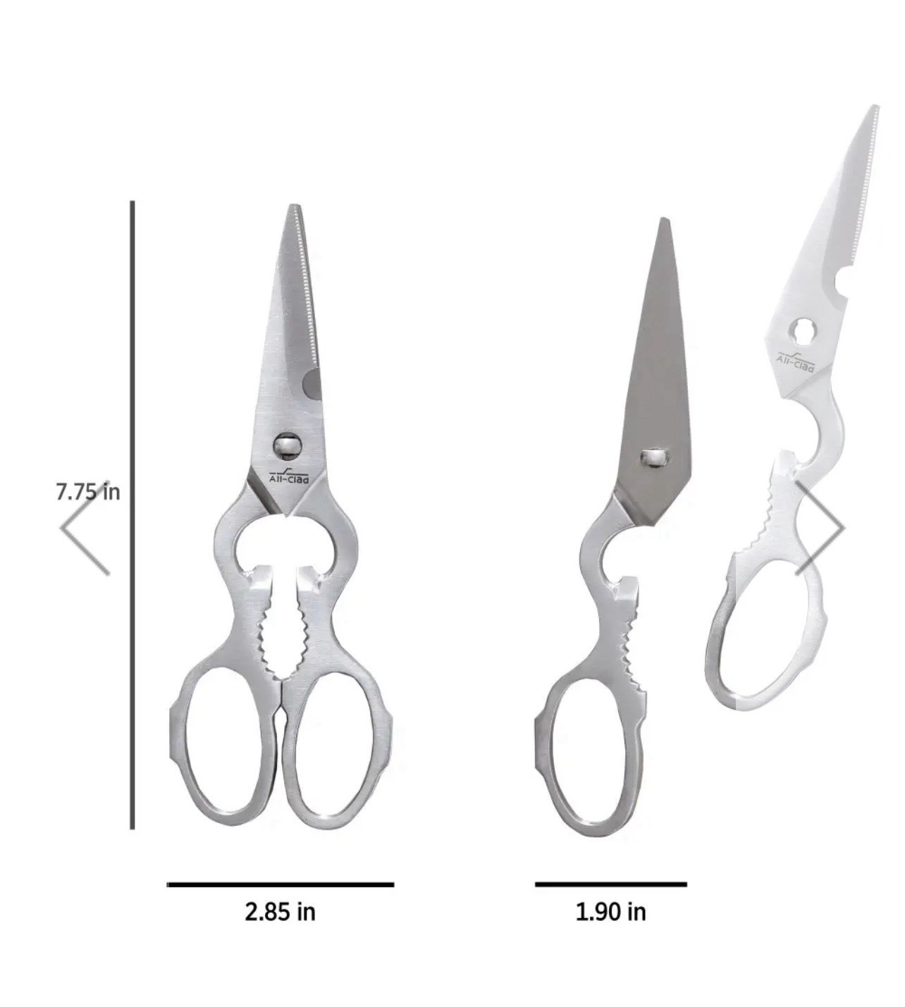All-Clad Tools and Accessories Stainless Steel Kitchen Scissors 7.5 Inch Kitchen