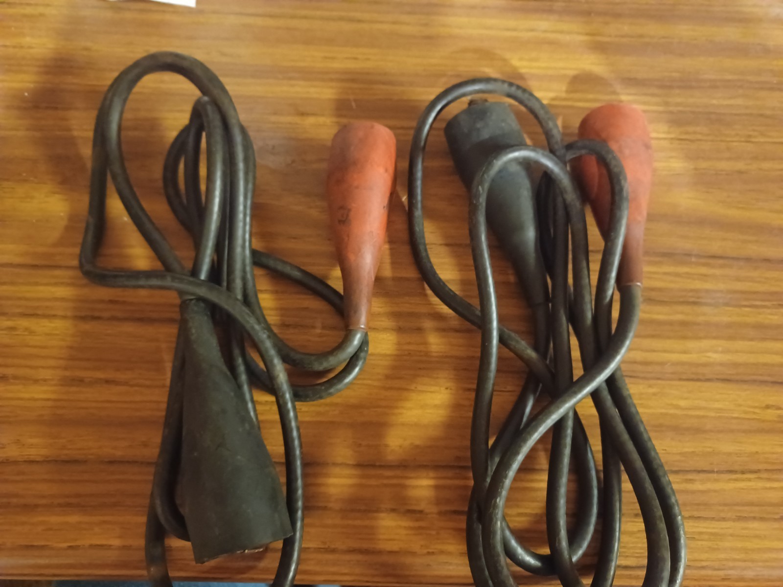 Vintage Heavy Duty Test Leads 80" long with Mueller No. 24 Copper Clips