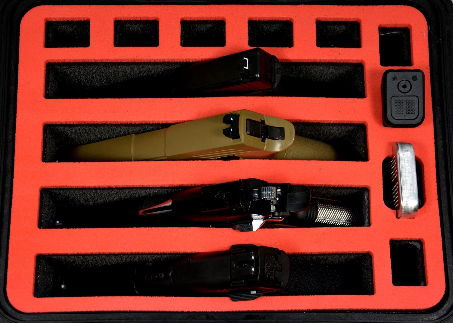 Precut Red Topper 4 pistol handgun gun foam insert fits your Pelican 1400 case